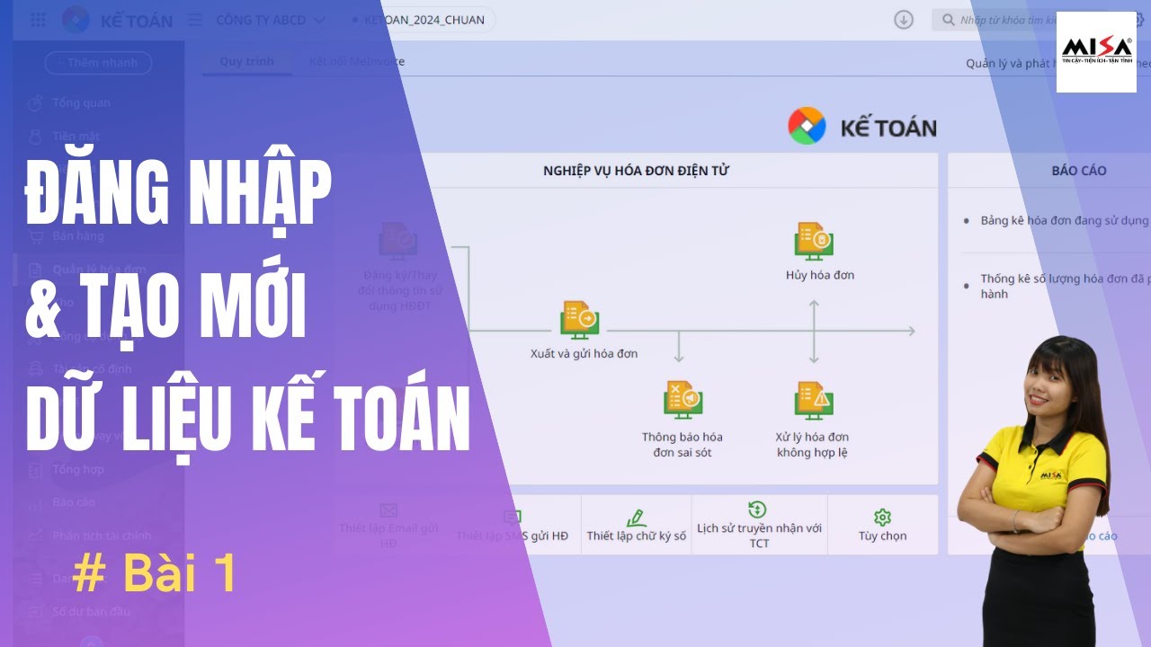 Bài 1: Đăng nhập và tạo mới dữ liệu kế toán | AMIS Kế toán