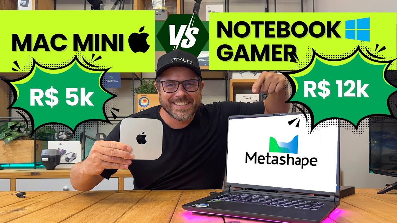 Mac Mini M4 derrota (ou não) Notebook Gamer i9 no Metashape — Vale a Pena?