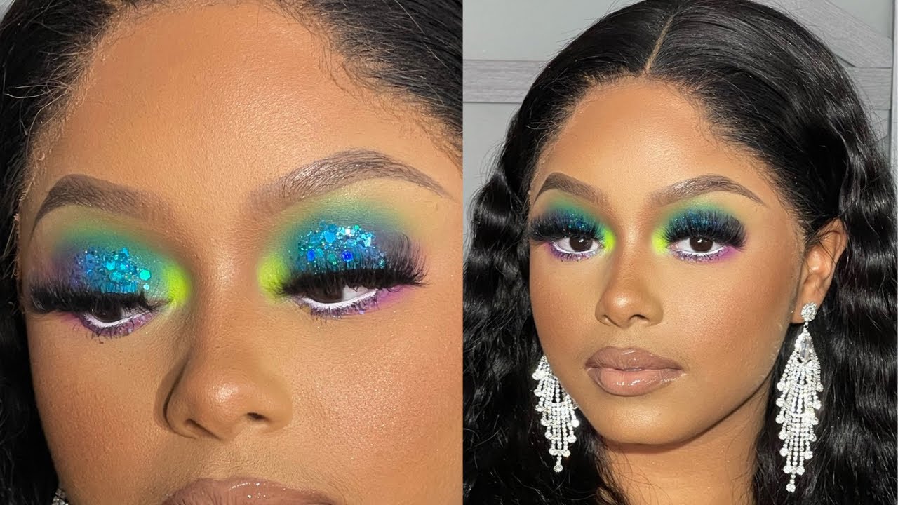 🦋 MYSTIC BLUE GLITTER ✨ EYESHADOW MAKEUP TUTORIAL| CLIENT MAKEUP TUTORIAL 🦄| STEP BY STEP MAKEUP