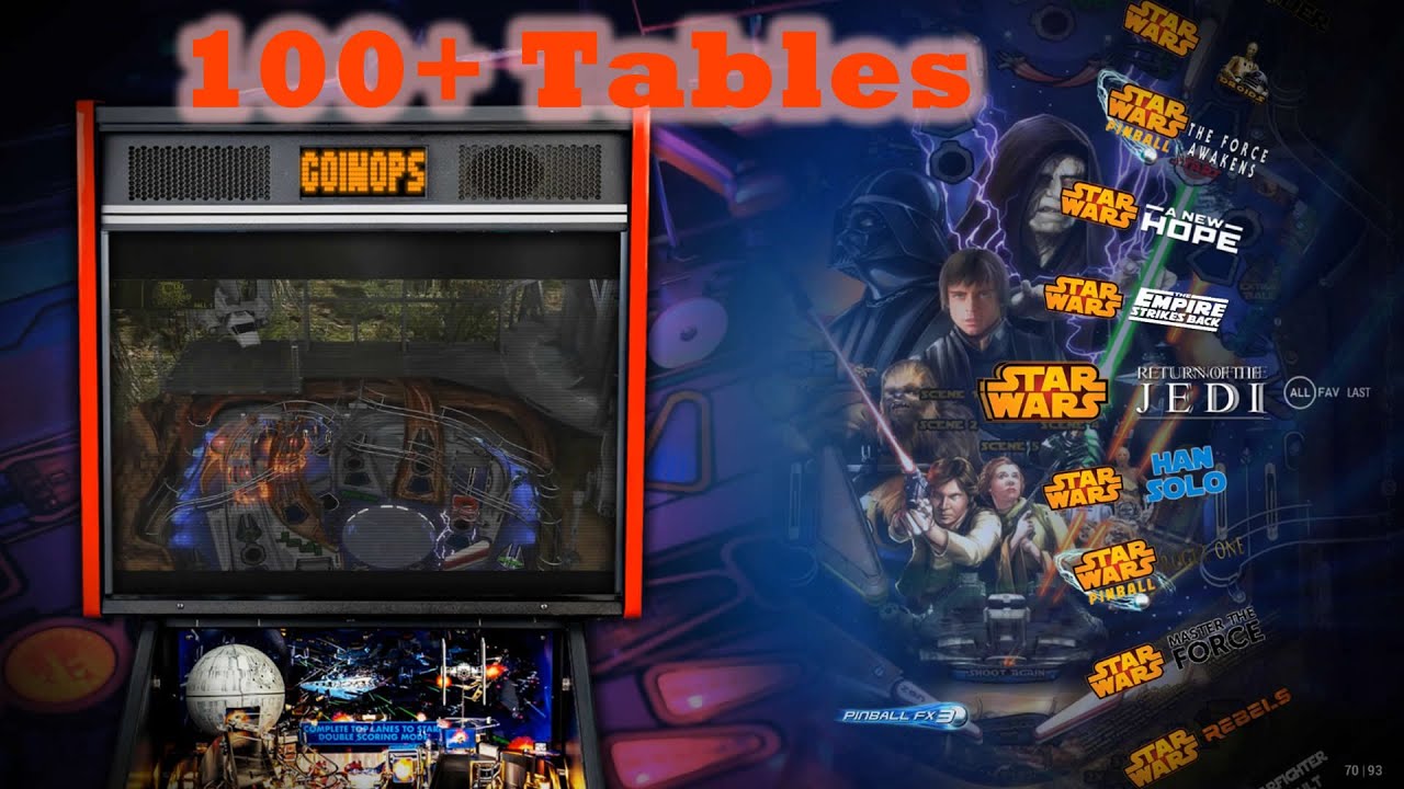 Сборка CoinOps Pinball FX2 и FX3 — более 100 столов
