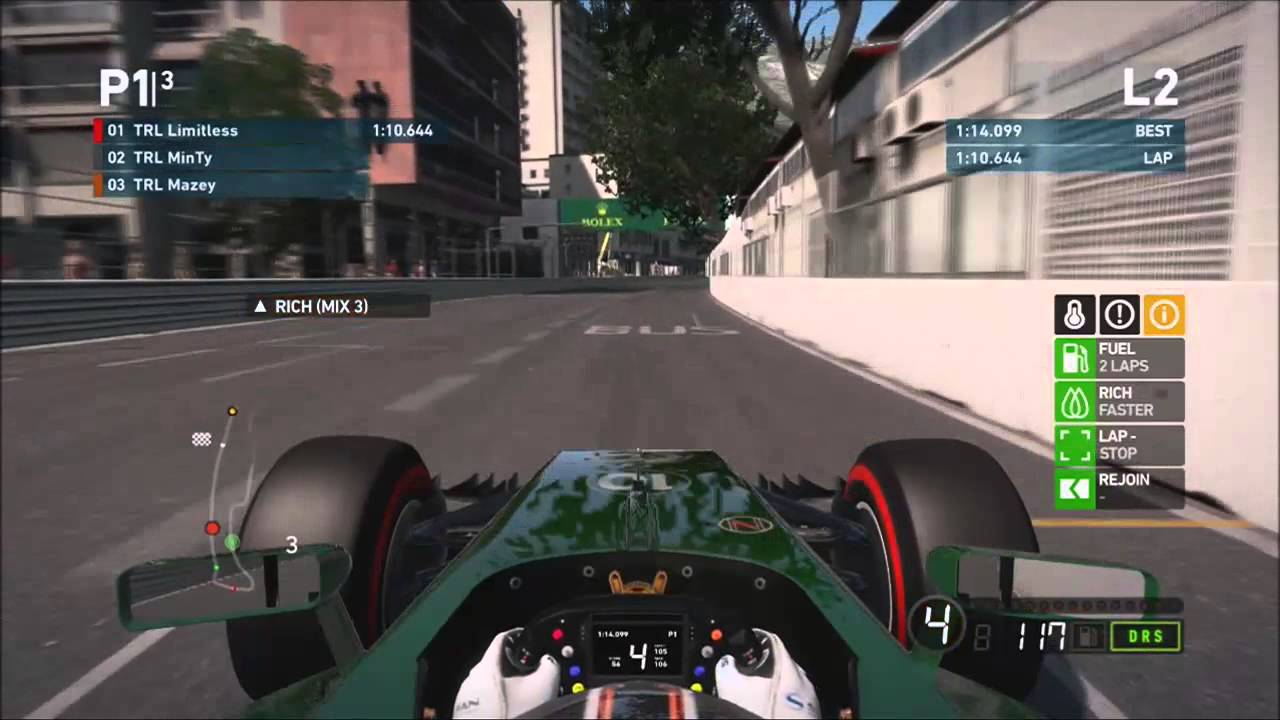 F1 2014 Monaco Hotlap + Setup (1:13.624)