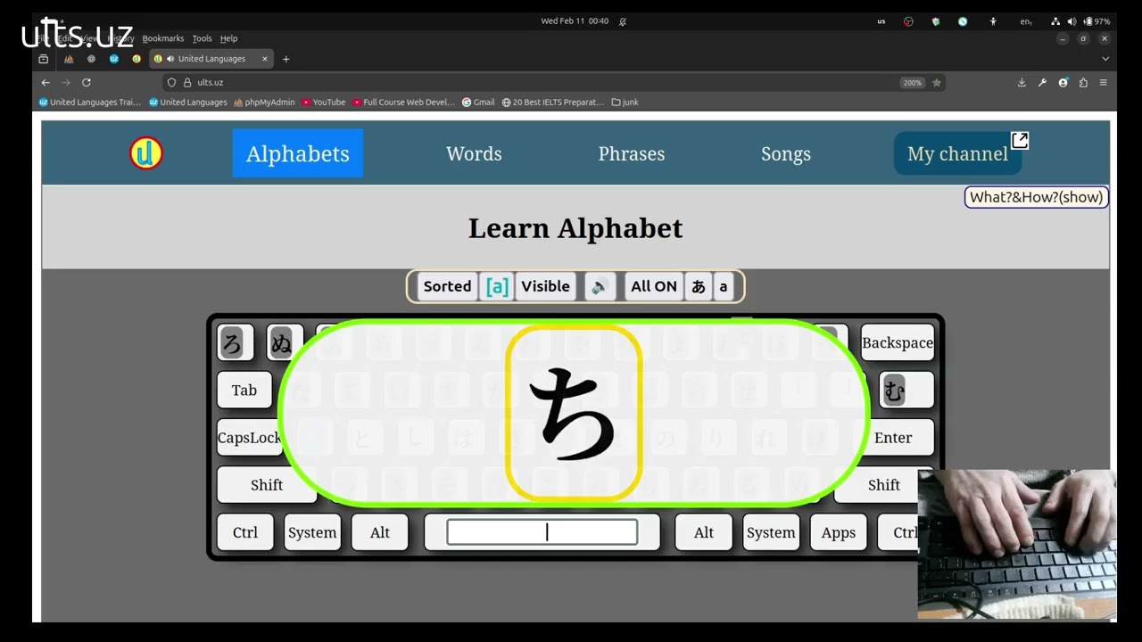 Learn Japanese Alphbet with ults.uz