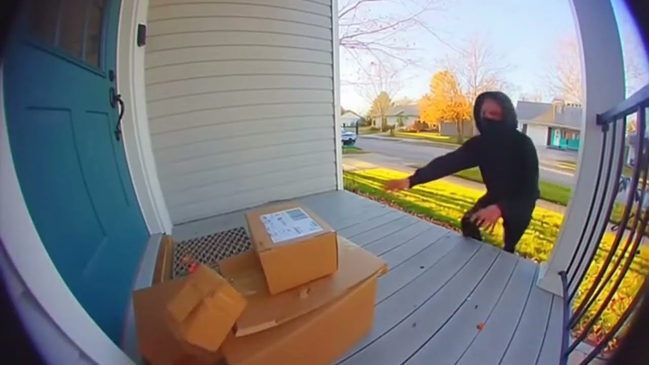 Porch pirate meets instant karma 😂 #DontStealPackages