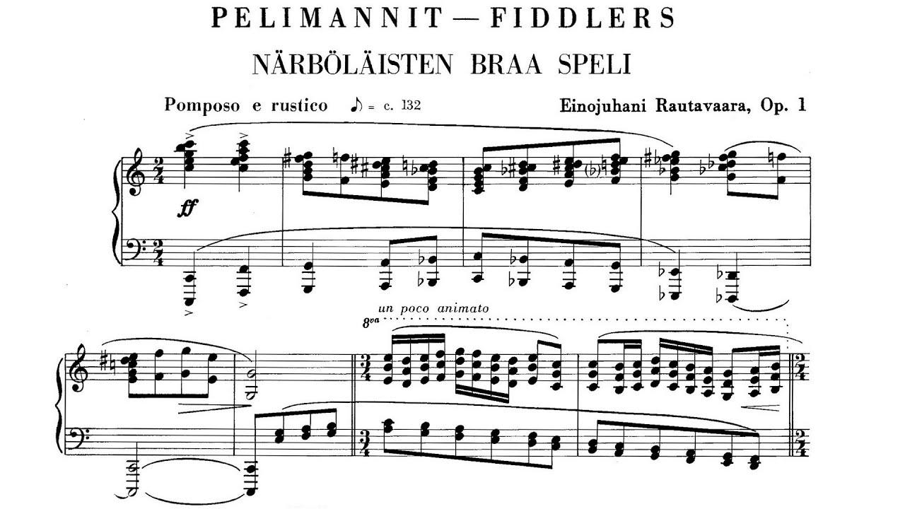 Einojuhani Rautavaara - The Fiddlers, piano (1952)