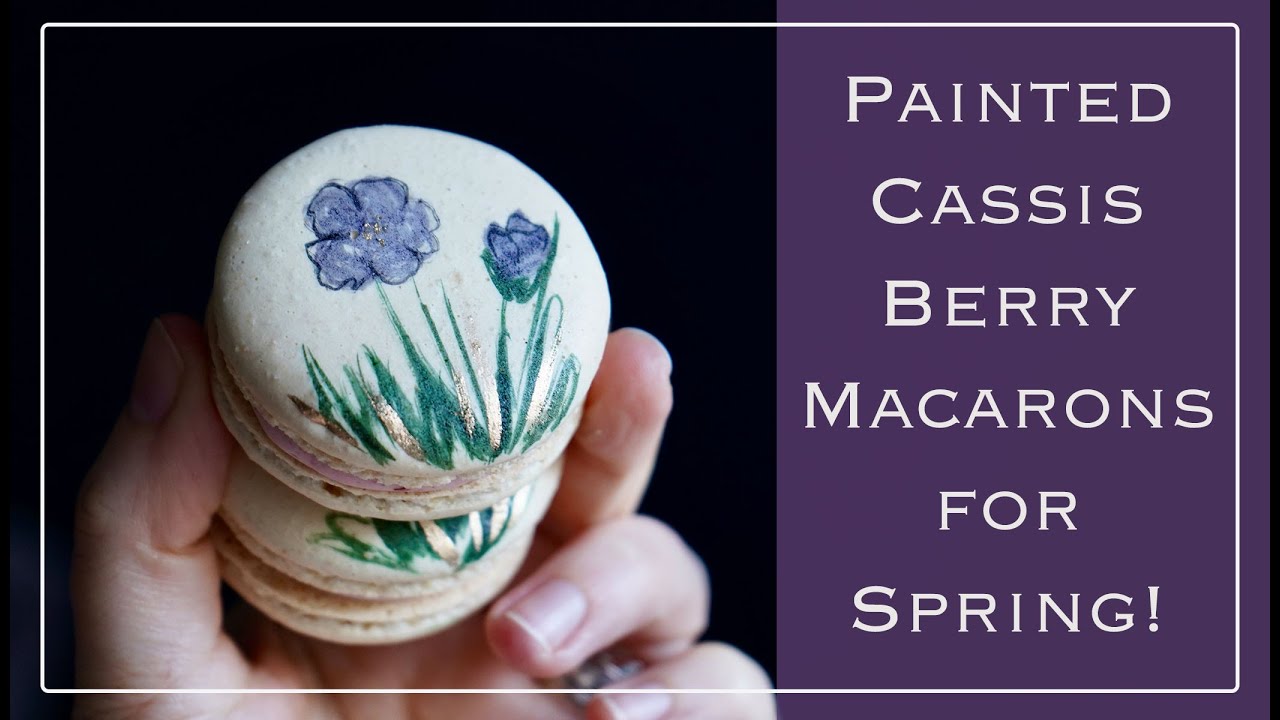 Cassis Berry Macarons | MAKING HAND-PAINTED MACARONS IN MY FRENCH KITCHEN! | Recipes Included