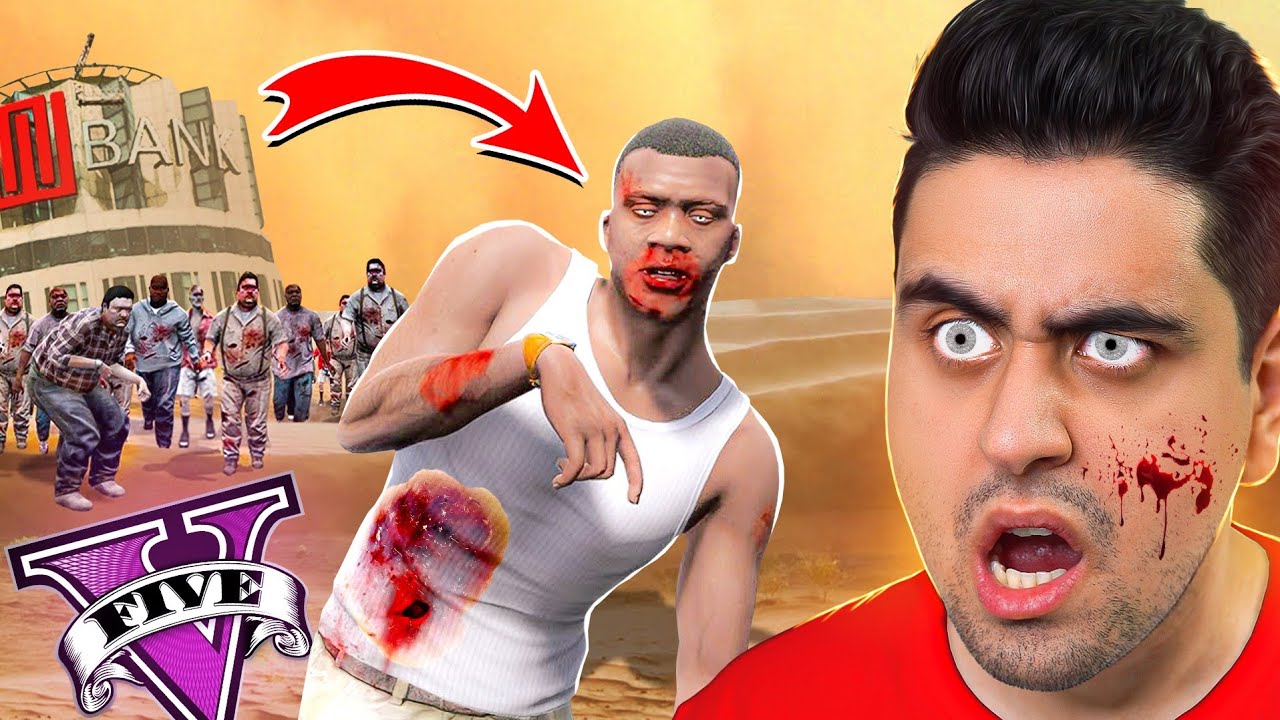 توی جی تی ای فرانکلین تبدیل به زامبی شد❌️😨باید نجاتش بدم