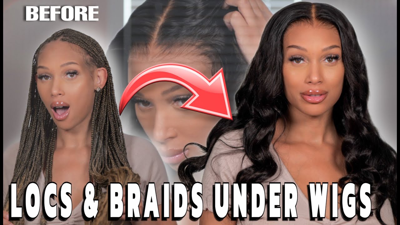 Yes, Ma'am!! 😱 BRAIDS & LOCS UNDER WIG! Flawless Wig Install  | How To Install A Wig With Long Hair