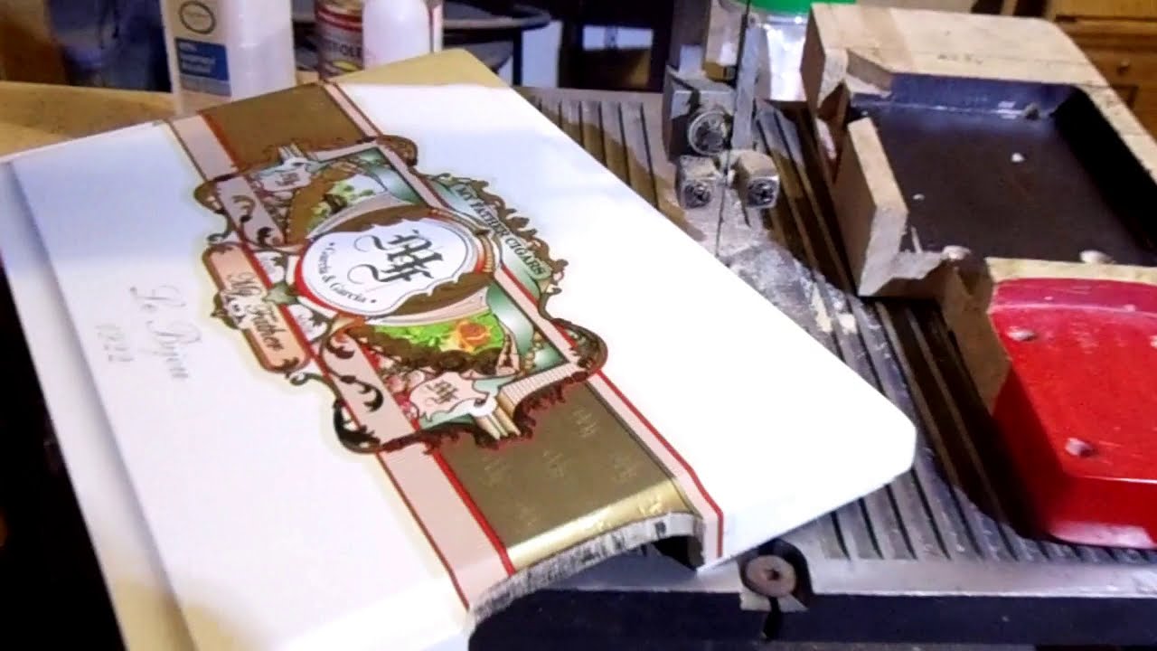 Cigar box guitar, neck notch and piezo pickup install - My Father #2