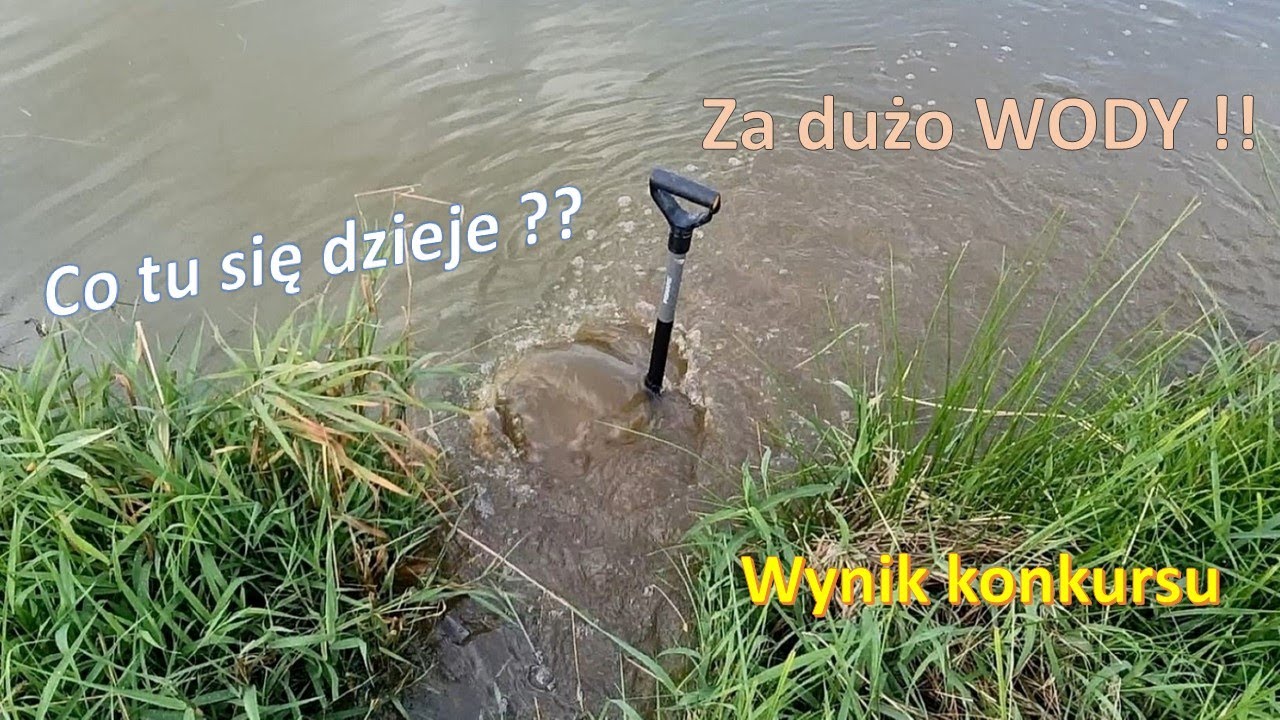 Stan wody w stawie po burzy , opuszczam poziom wody