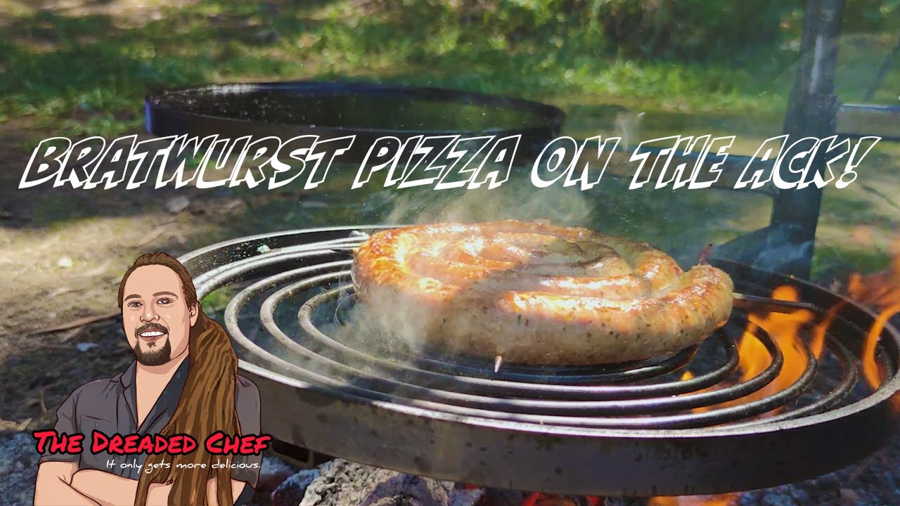 Bratwurst Pizza on the Aussie Campfire Kitchen @ Koombooloomba Dam
