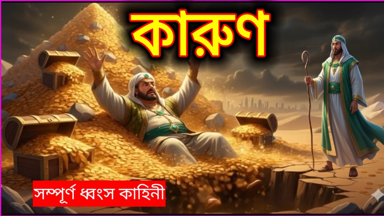 কারুনের সম্পদের  কাহিনী এবং তার ভয়াবহ পরিণতি
