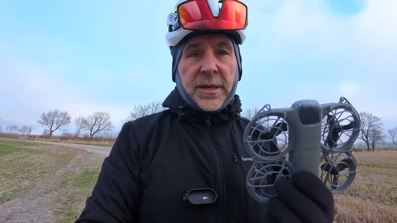 DJI Neo 2 prawdziwy test rowerem 50km/h