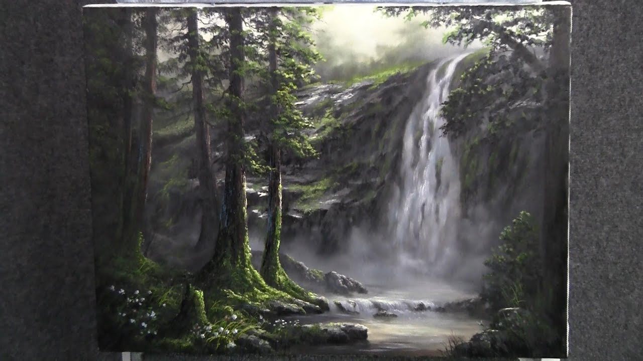 Paint with Kevin Hill - Misty Forest Waterfall