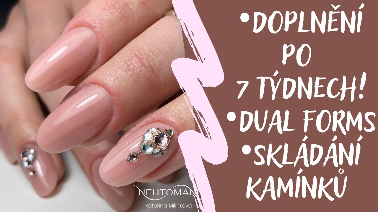 Korekce nehtů po 7 týdnech: nové nehty s dual forms, doplnění polygelem | Cizí ruce #14 | Kate nehty