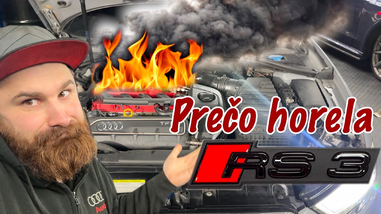 Diagnostika za £50 obhorenej Audi RS3. Čo bolo príčina požiaru a dá sa to vôbec  opraviť?