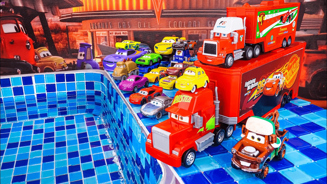 Disney Pixar Cars Unboxing Review | Disney Pixar Cars Transforming Mack Playset