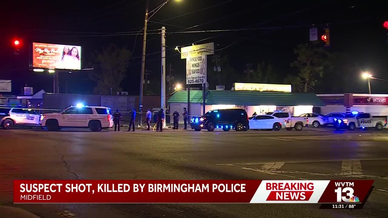 Suspect shot, killed by Birmingham police in Midfield