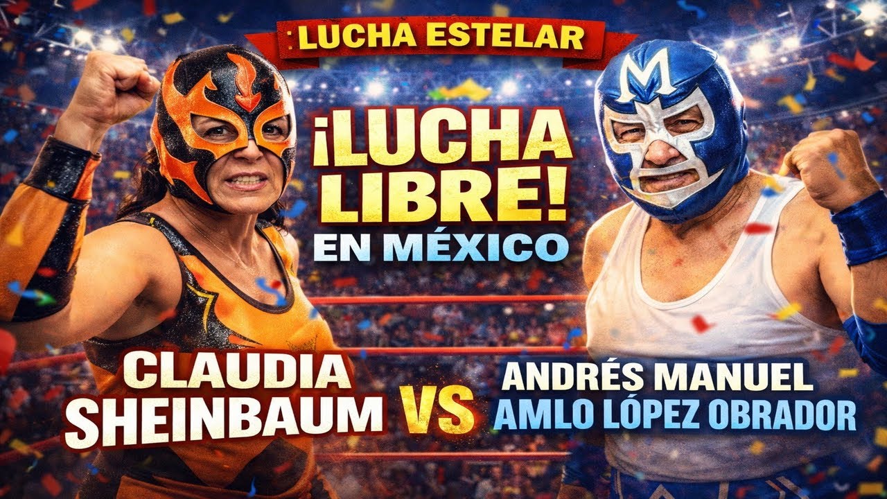 Claudia contra Amlo para ver quién es el más corrupto en WWE 2K25