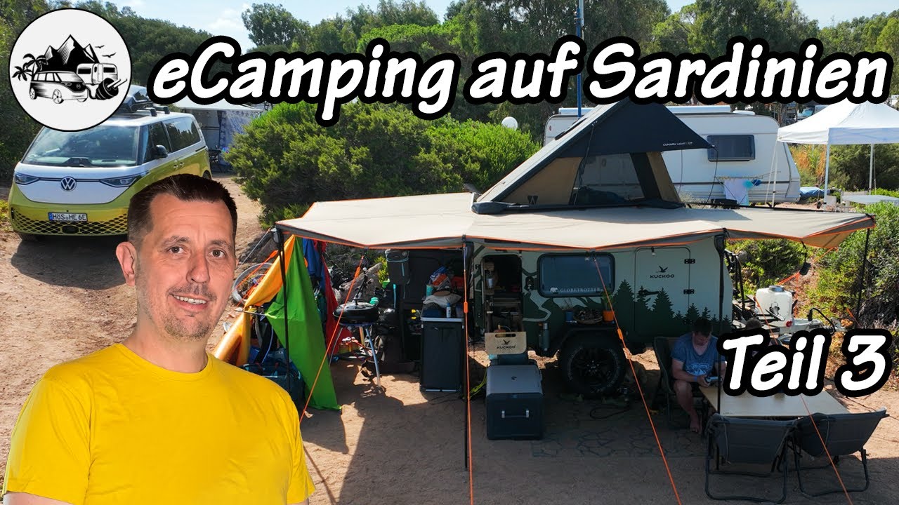 eCamping auf Sardinien 🏝️⚡ Teil 3: Auf Campingplatz Isuledda mit ID. Buzz & Camper Bruno