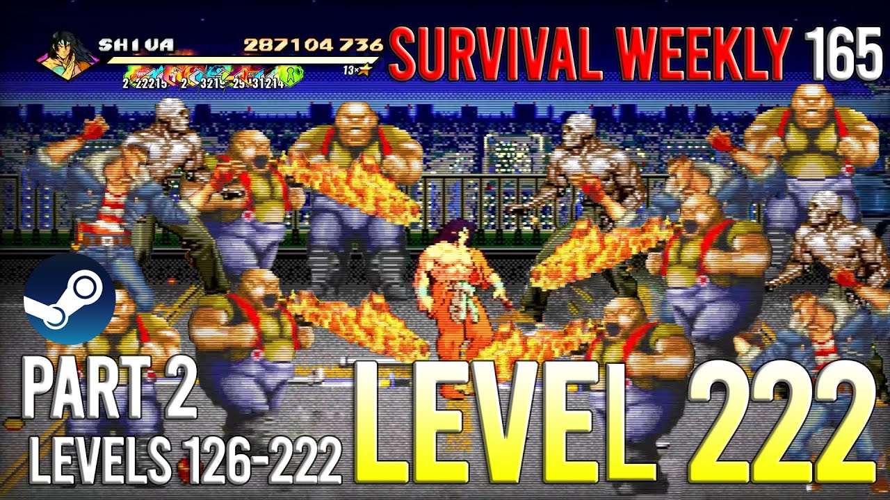 Streets Of Rage 4 - Shiva SOR4 Survival Weekly 165 V8 (Level 222) - Part 2: levels 126-222