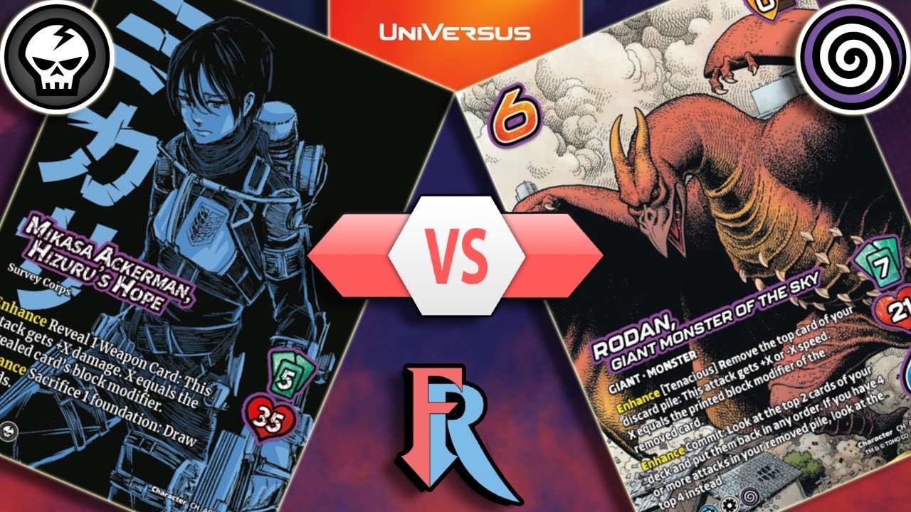 UniVersus: Mikasa, Hizuru's Hope v Rodan Game 1 #universus  #attackontitan #godzilla