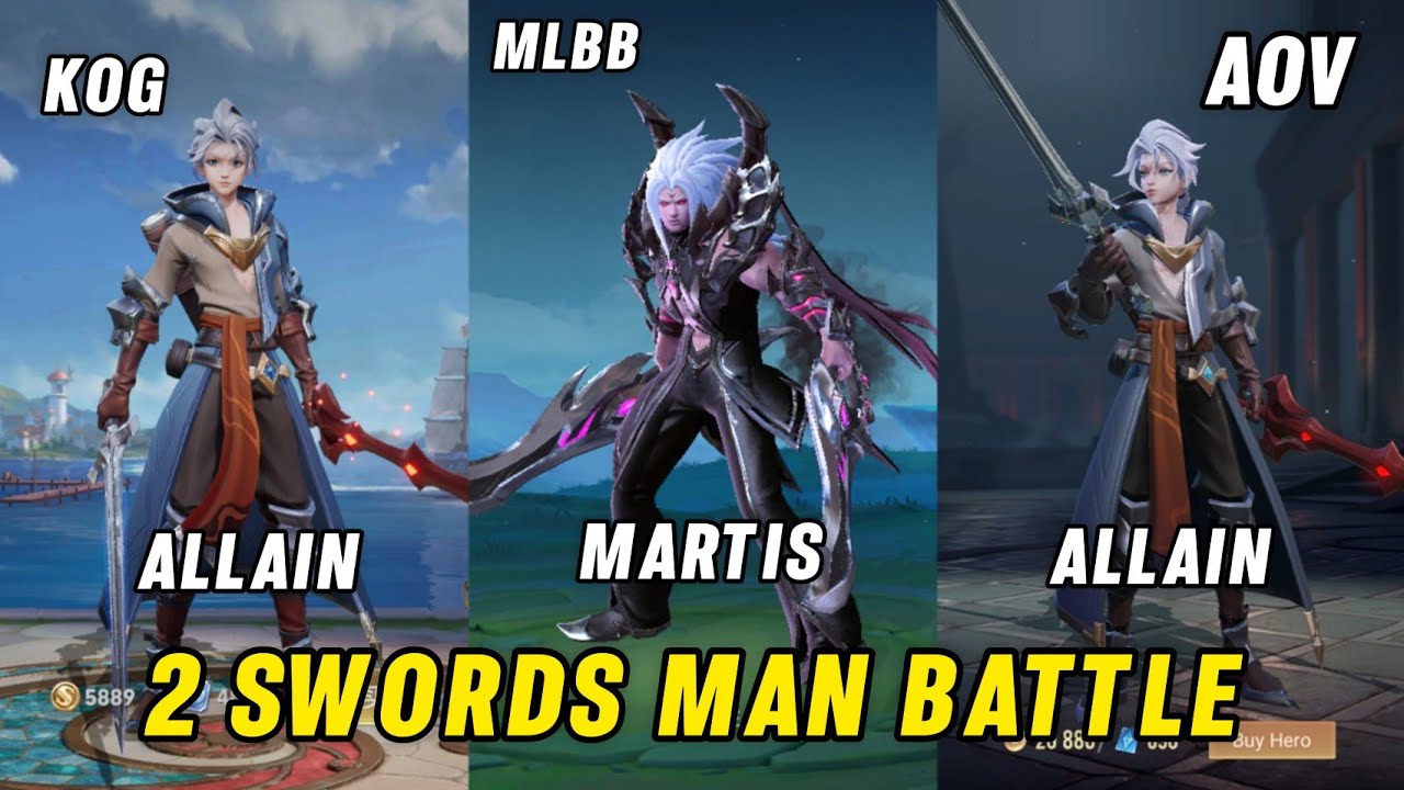 Martis MLBB vs. Allain AoV & KoG HoK: Skill Effect Comparison 2023 - Ultra HD