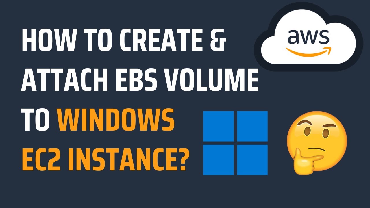 Как подключить и смонтировать дополнительный том EBS к Windows EC2 в AWS | Монтирование тома EBS ...