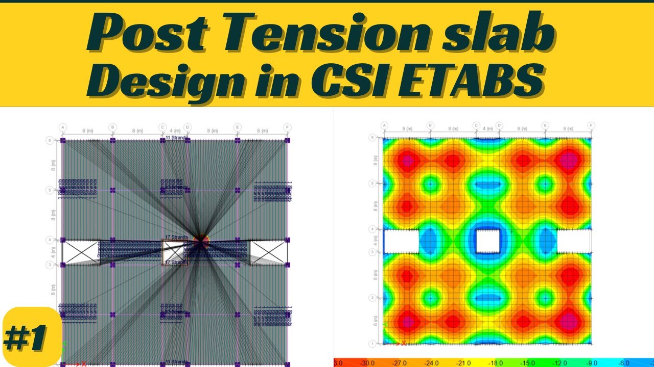 How to design Post Tension slab in CSI ETABS & detailing in AutoCAD | tendon design| PART 1
