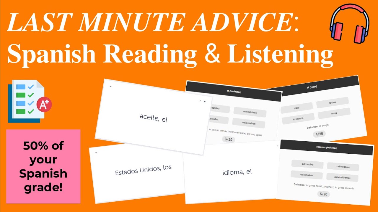 Last Minute Advice: GCSE Spanish Reading & Listening (2023)