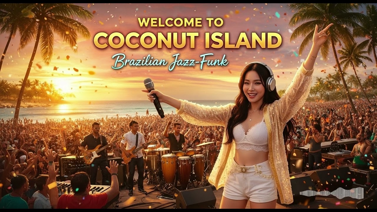 Welcome to Coconut Island - Live Festival version - a tropical bossa nova fusion jazz - Spidey Music