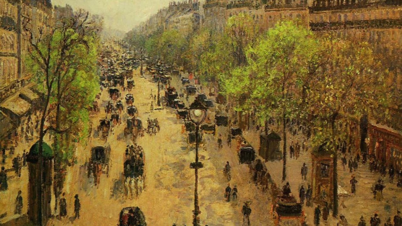 5 Hours Camille Pissarro Boulevard Montmartre   Art Screensaver