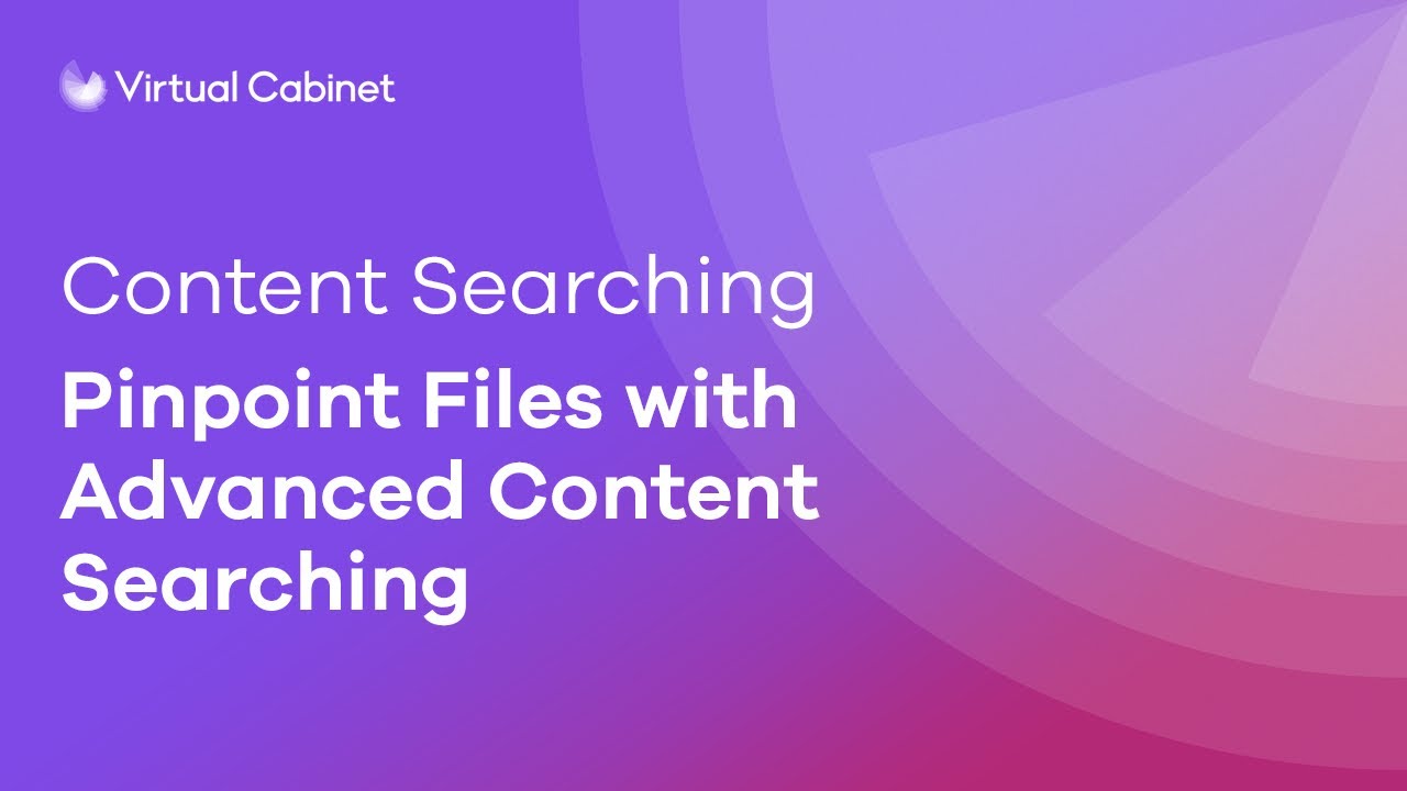 Content searching | Virtual Cabinet
