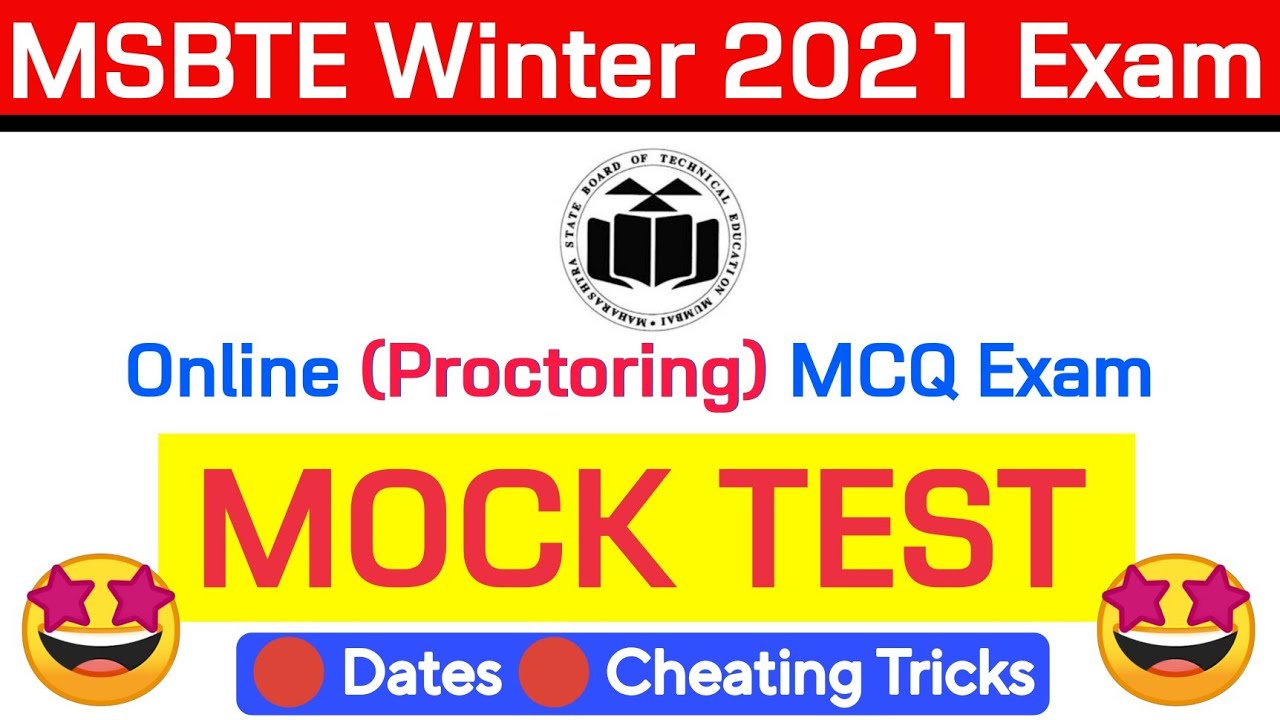MSBTE Winter 2021 Exam Msbte Mock Test Exam Dates MSBTE New Update