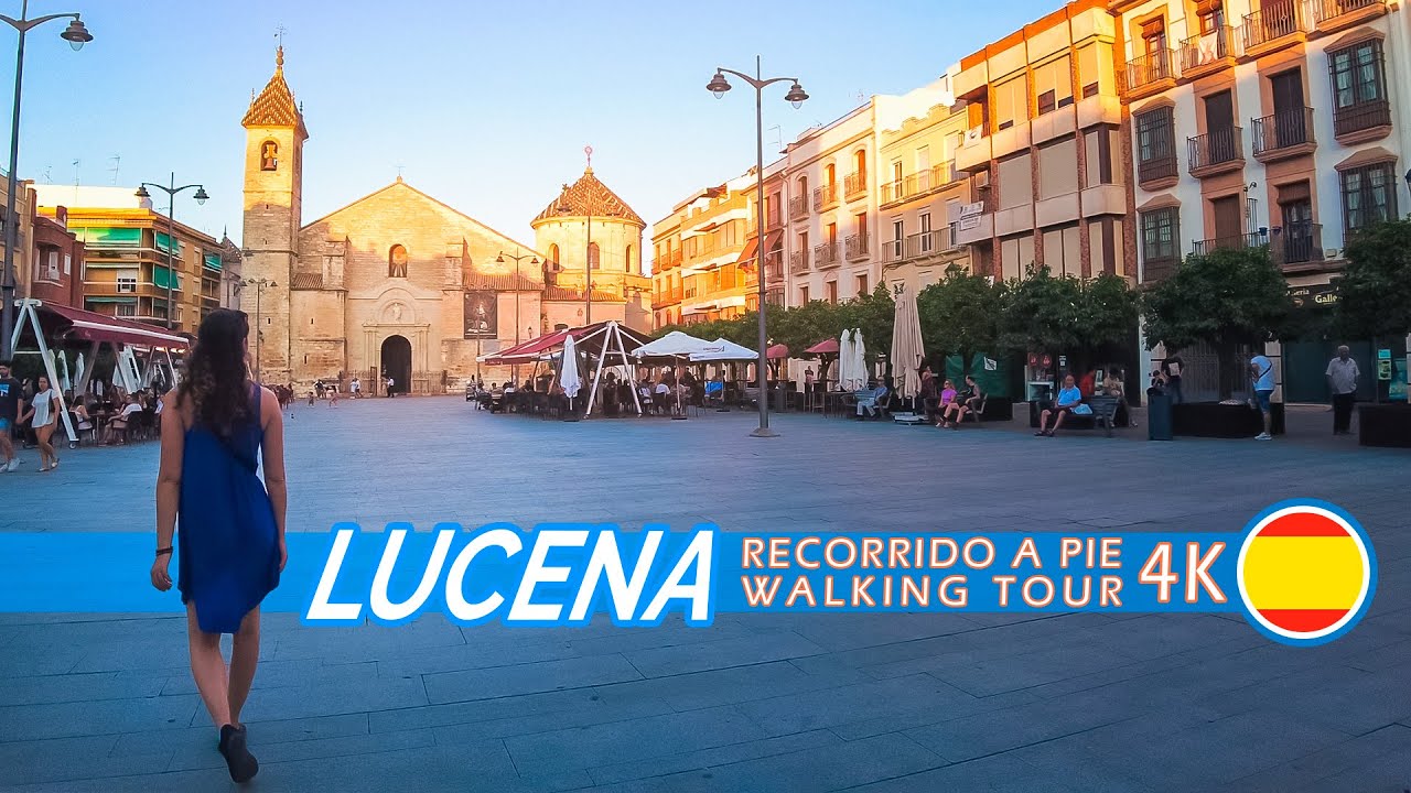 Banda musical en vivo y calles hist&oacute;ricas | LUCENA | Recorrido a pie con sonido ambiente 4K #79
