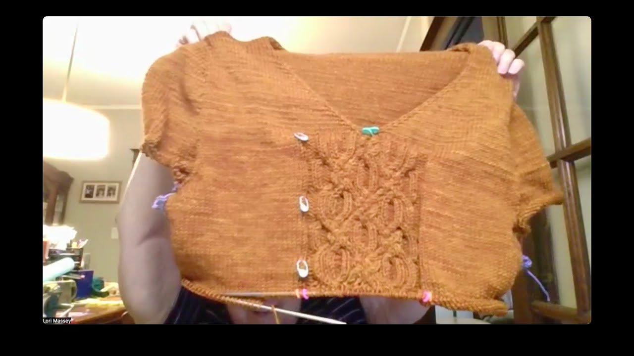 Lori's first Phrancko Sweater incorporates a Norah Gaughan cable!  12/27/25
