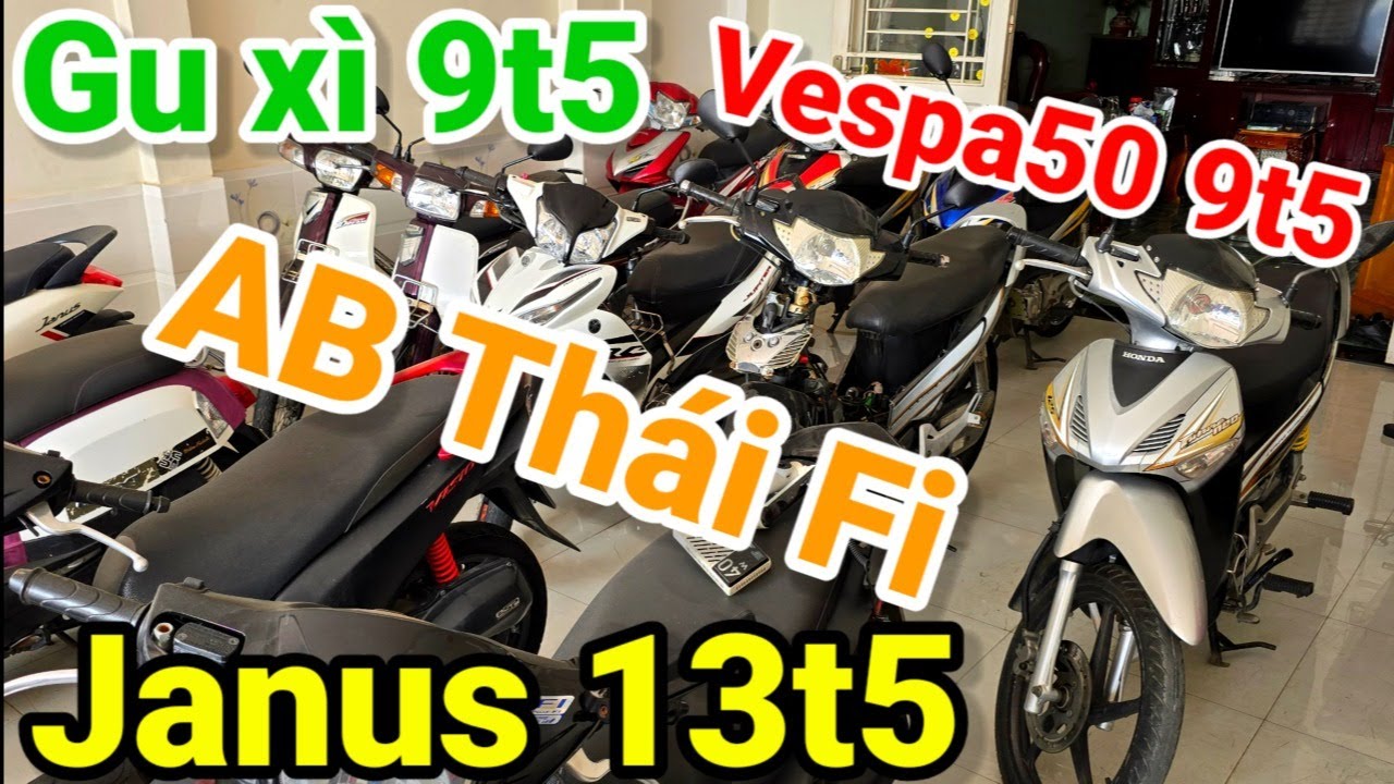 Chơi lớn ăn Tết Guxi 9t5 Janus siêu đẹp 13t5 AB chuẩn Thái Fi máy ZIN Vespa50 9t5 RS ở Bảo Nguyên