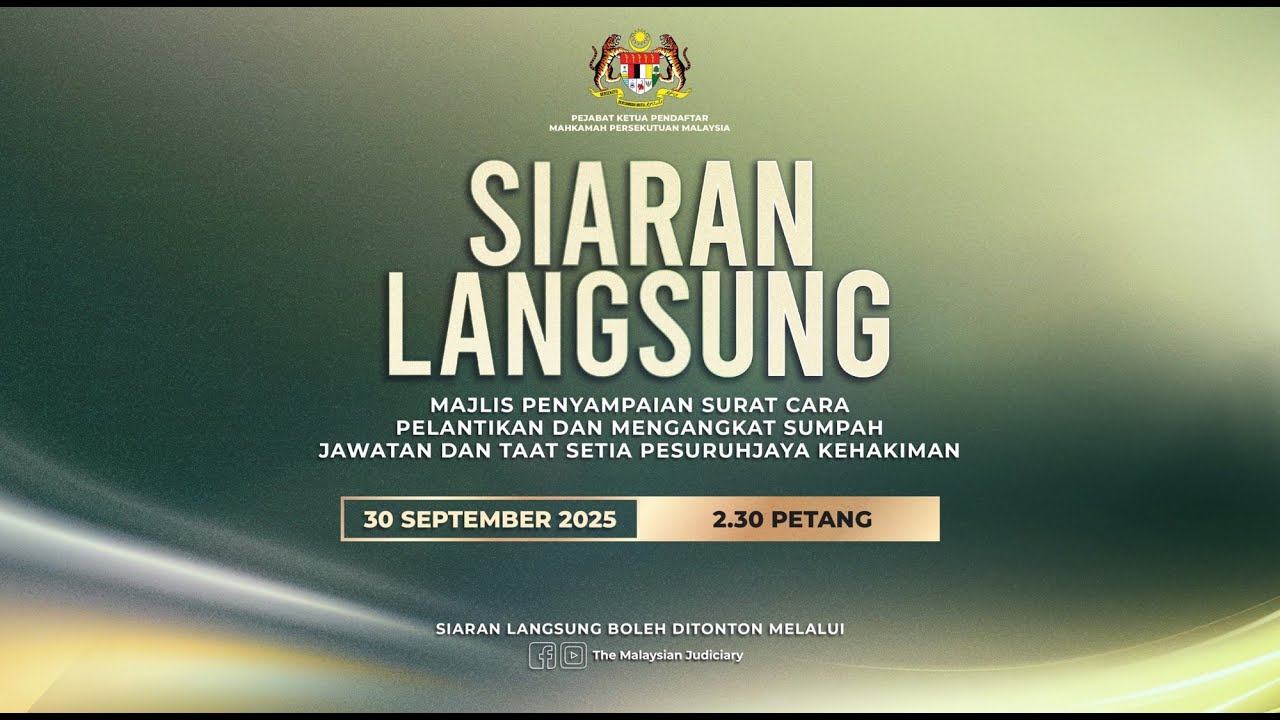 MAJLIS MENGANGKAT SUMPAH JAWATAN DAN TAAT SETIA PESURUHJAYA KEHAKIMAN