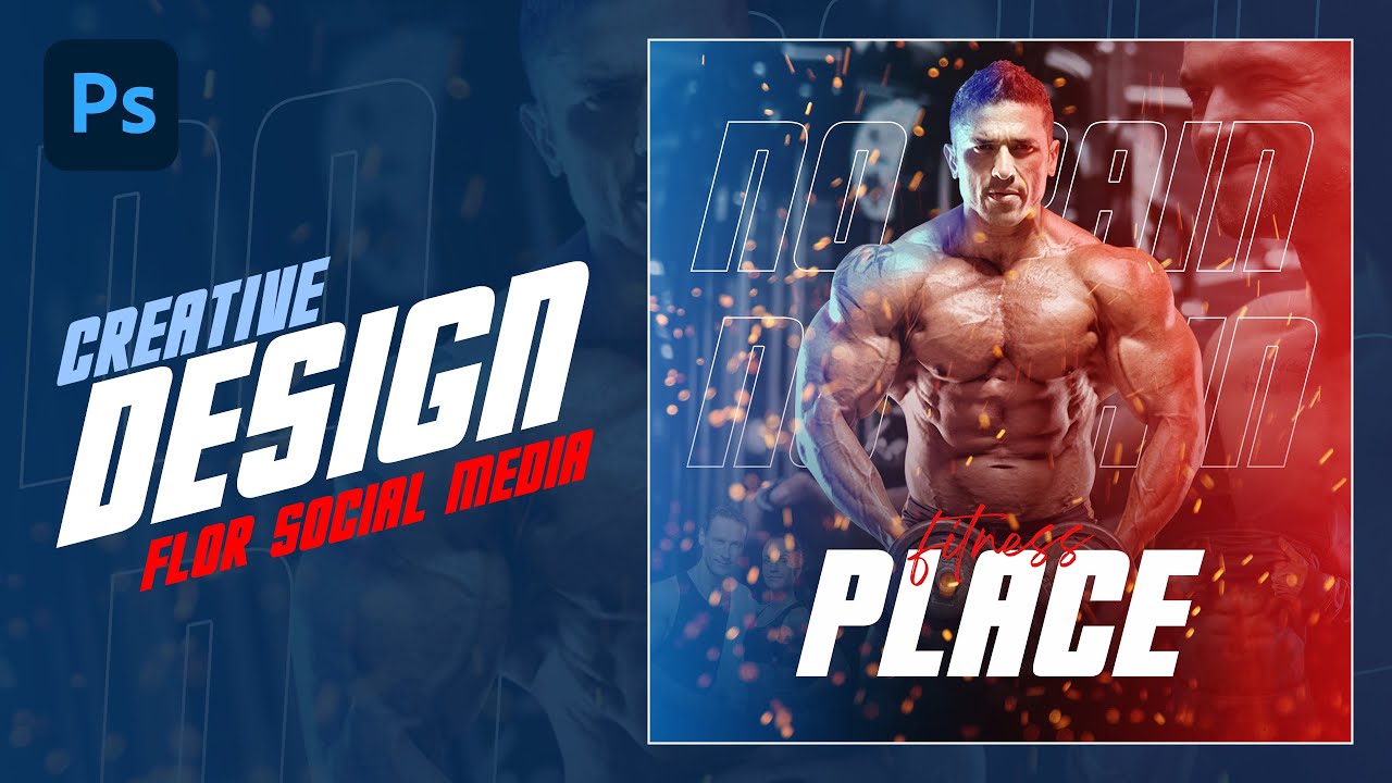 Gym Poster or Social Media content design in Photoshop cc 2022