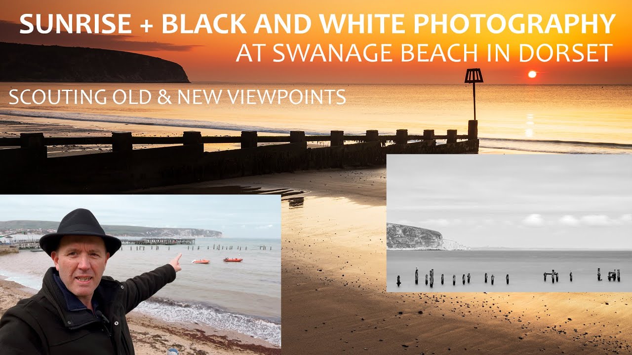Swanage Beach & Piers, Dorset - Sunrise + Black and White Photography
