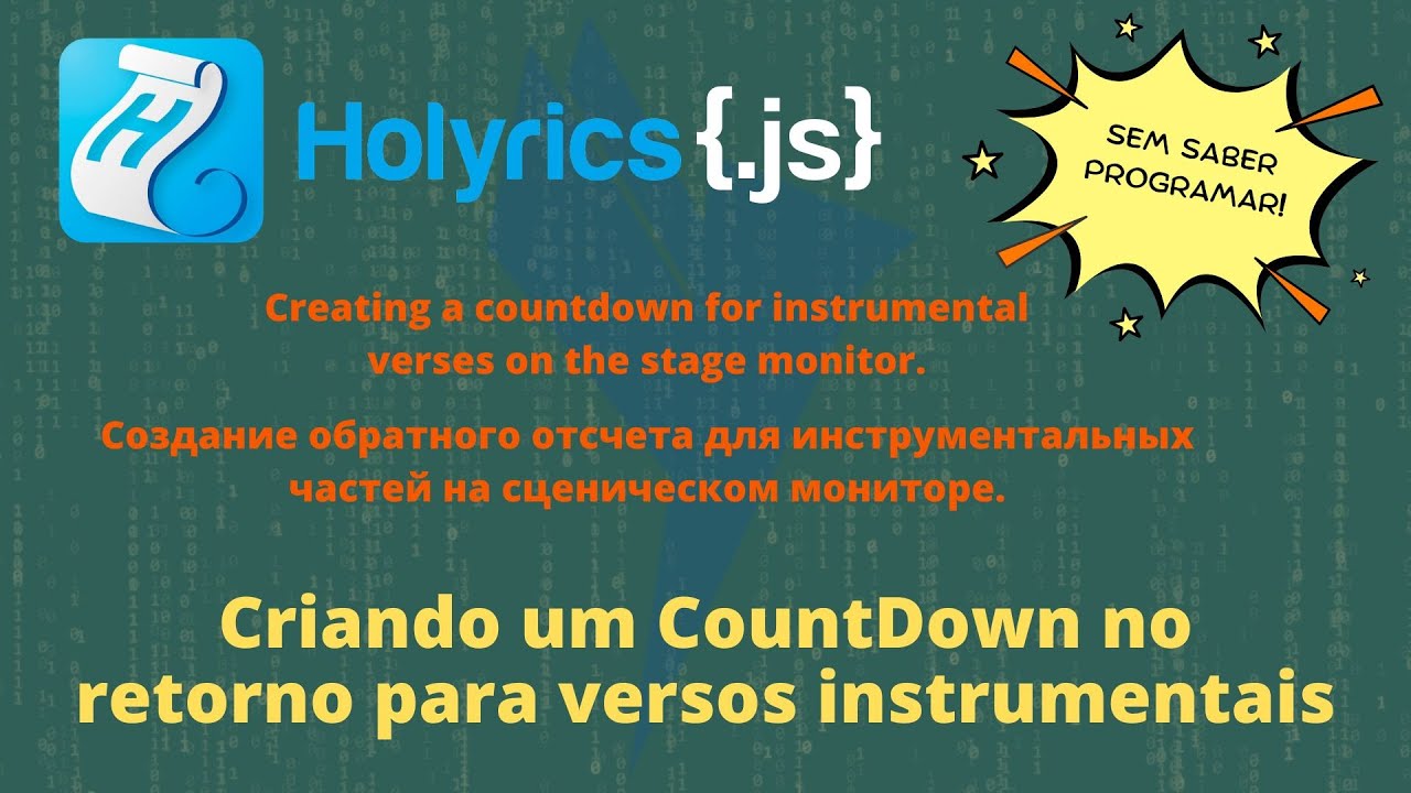 Criando um Countdown para versos Instrumentais na tela de retorno.