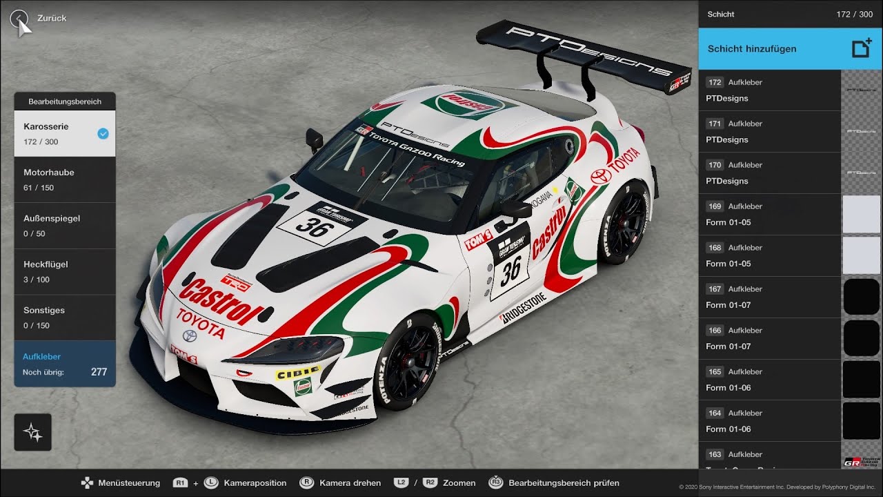 Castrol GR Supra - Livery Editor - Gran Turismo Sport