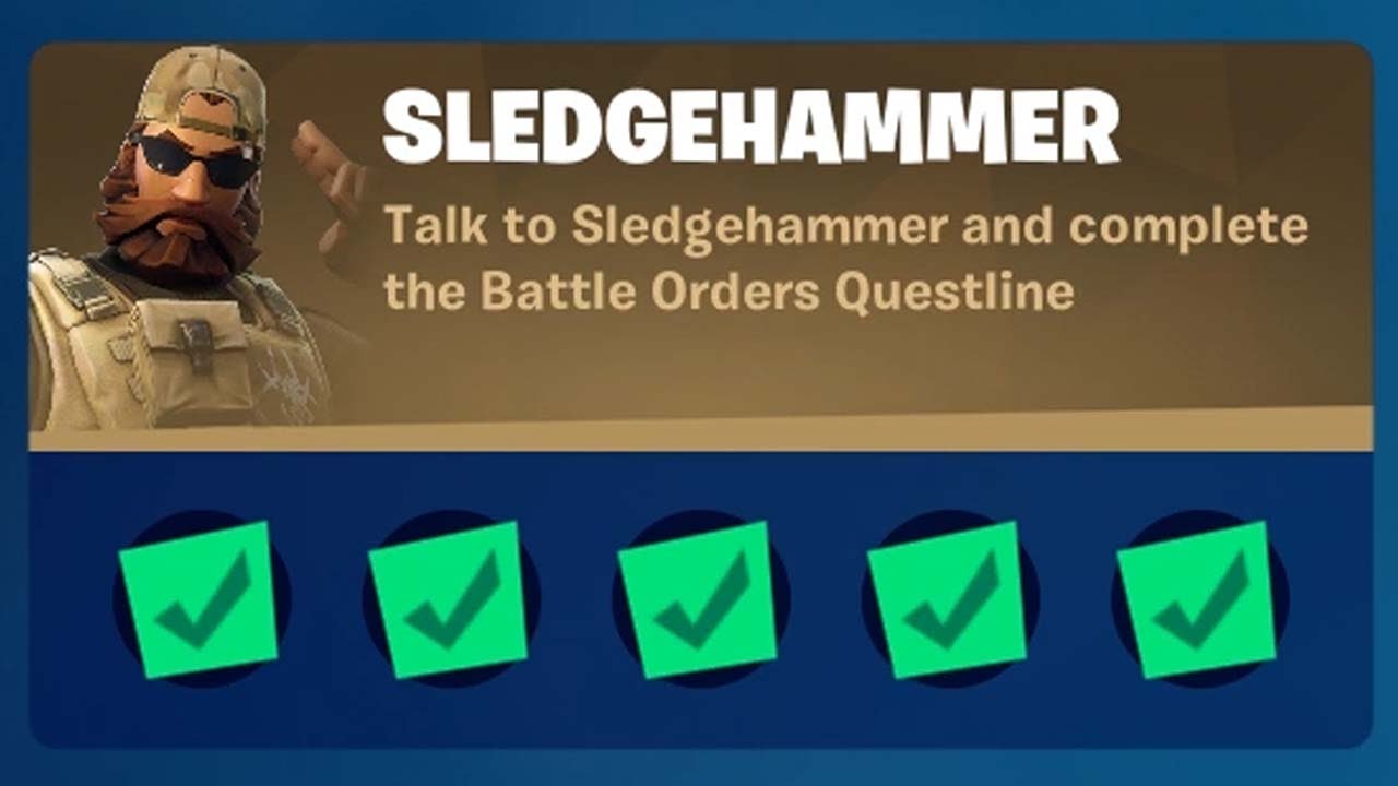 Fortnite Complete 'Sledgehammer' Challenges Guide - How to Complete the Battle Orders Questline