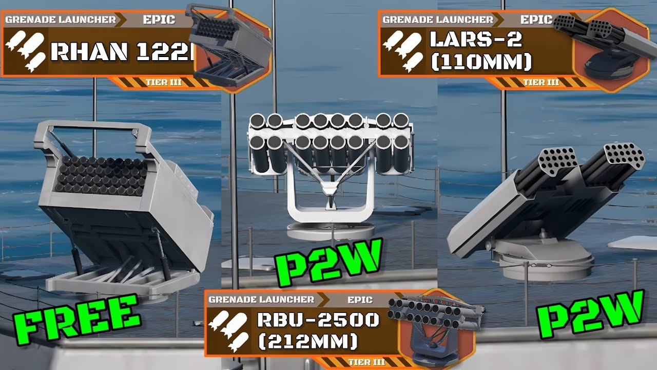 R-Han 122B New Grenade Launcher VS Lars-2 (110mm)  & RBU-2500 (212mm) | Grenade Launcher Comparison
