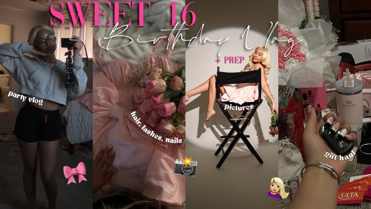 *late* SWEET 16 BIRTHDAY VLOG & PREP ♡ | First car, lashes, hair, nails, pictures, haul, +more!