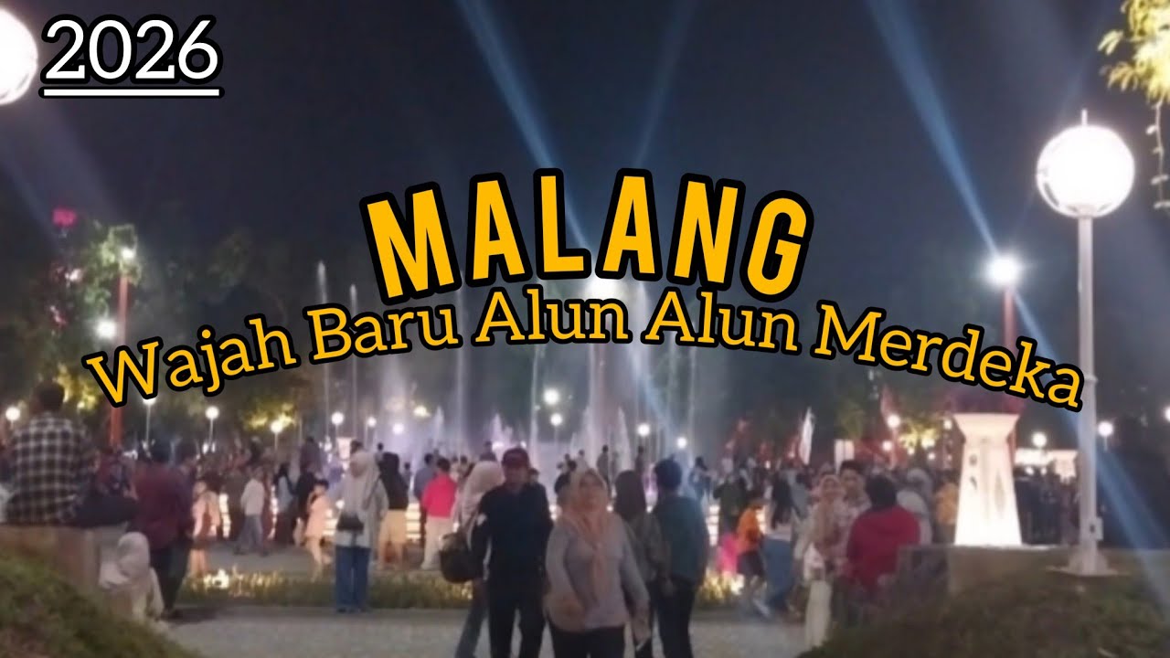 Kemeriahan Alun Alun Merdeka Malang,Setelah Di Buka Kembali