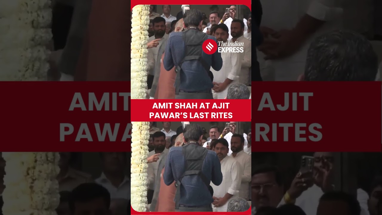 Union Minister Amit Shah and Maha CM Devendra Fadnavis Attend Ajit Pawar&rsquo;s Last Rites