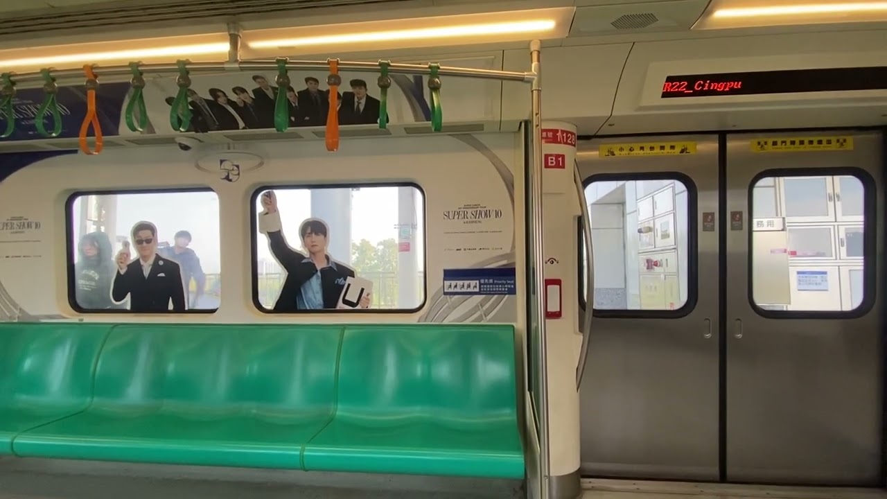 💝（高雄捷運紅線Kaohsiung MRT Red Line「車廂彩繪《車門、窗》」SJ系列）💝～⚡️｛青埔站［R22_Cingpu  Station］站｝⚡️往小港（R3）方向⚡️～～
