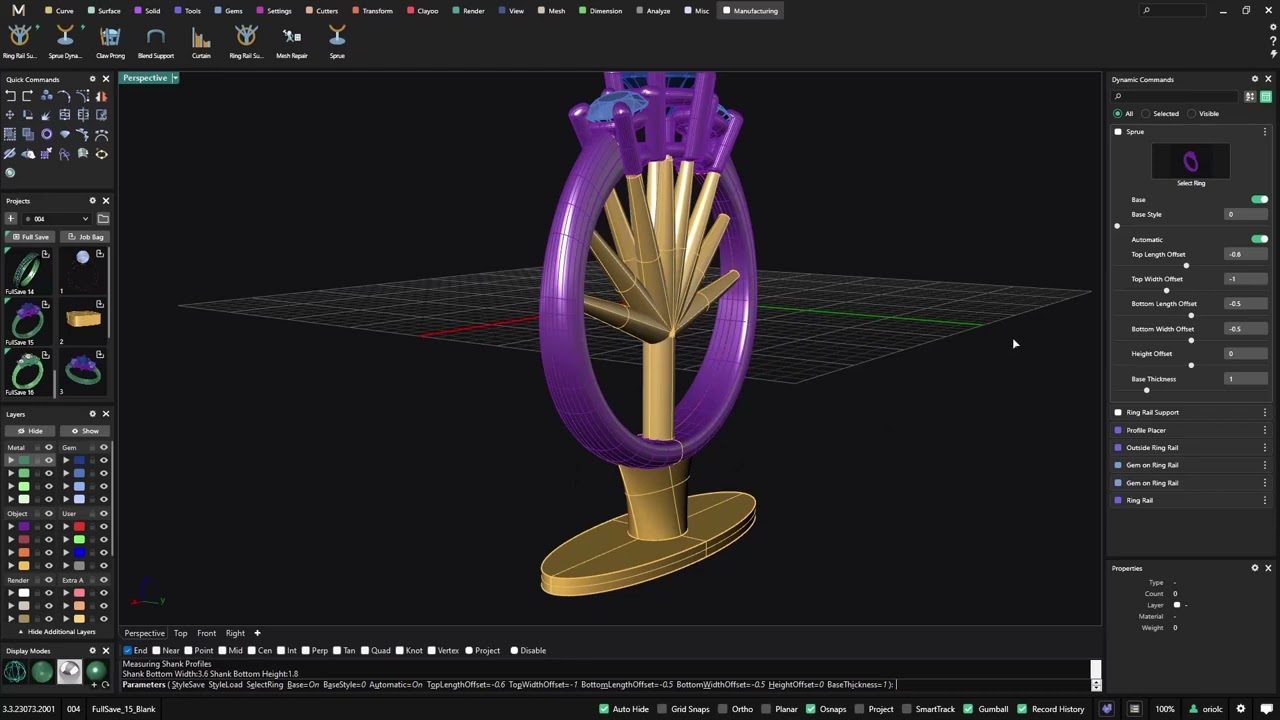 MatrixGold 3 Parametric Jewelry Design — EP 12: Mesh Repair and supports