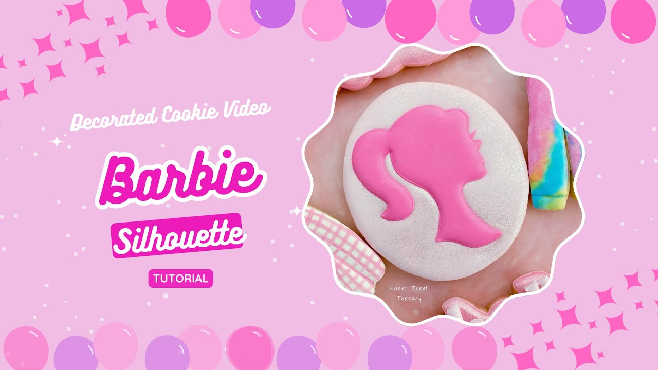 Cute Barbie silhouette Cookie Decorating Video