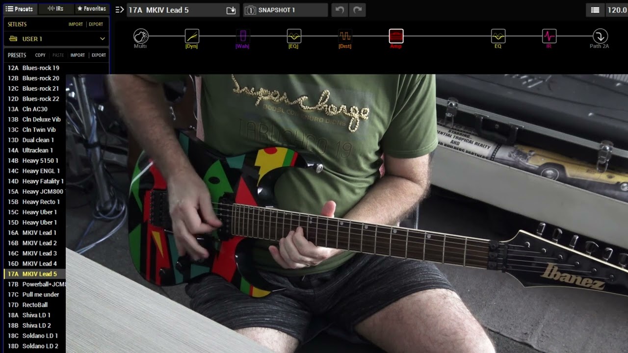 Ibanez JPM100 & Line 6 Helix